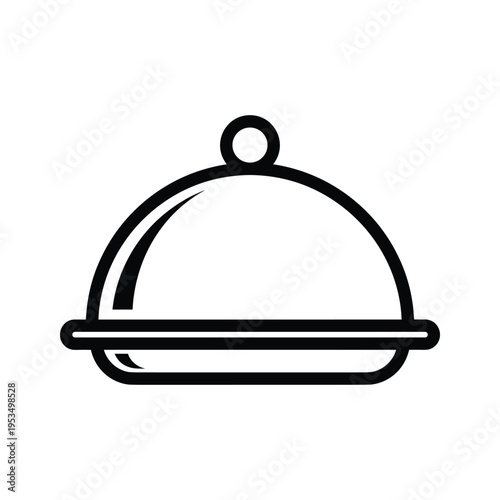 Simple Cloche Food Service Icon