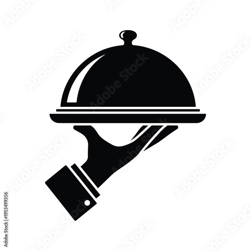 Hand Serving Food Cloche Icon