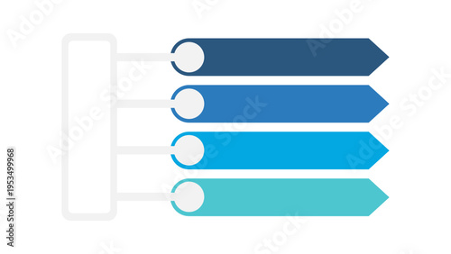 Gradient blue slider bar chart progress indicator