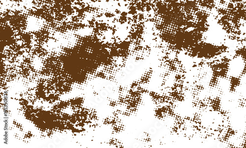 Weathered Brown Halftone Screen Print