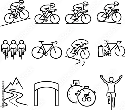 Tour de France Cycling Icons