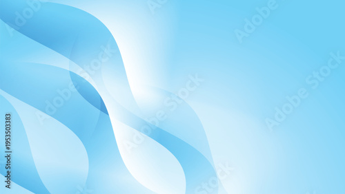 Light blue abstract background with smooth wave shapes and elegant flowing motion.