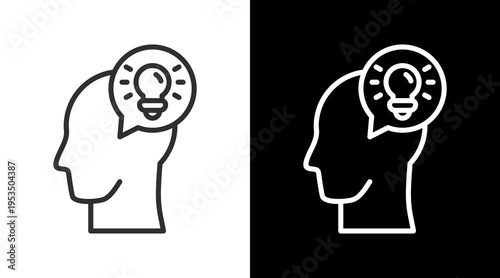 Creativity White Icon Set Vector 