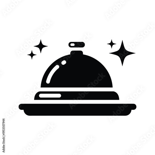 Clean Food Service Bell Icon