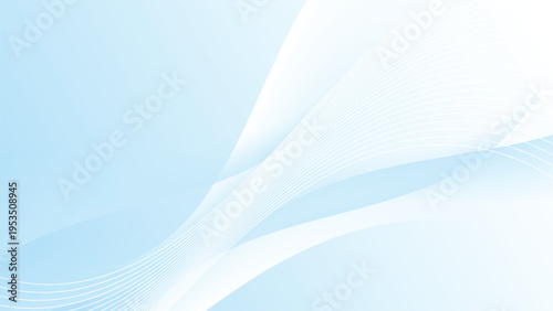 Abstract elegant light blue smooth curves background with soft flowing waves, and fluid modern motion.