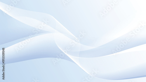 Abstract elegant light blue smooth curves background with soft flowing waves, and fluid modern motion.