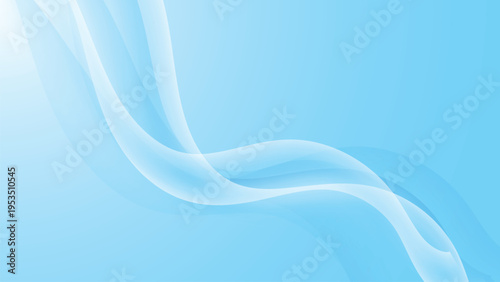 Light blue abstract background with smooth wave shapes and elegant flowing motion.