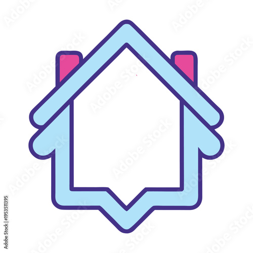 A sleek real estate icon featuring a modern house silhouette with a keyhole, symbolizing property, homeownership, and realty services in a clean, minimal style.
