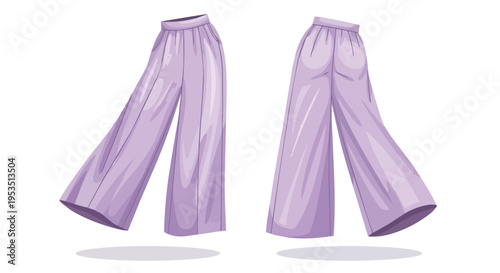 Elegant Lavender Wide-Leg Trousers: A Chic and Comfortable Fashion Statement Perfect for Any Occasion