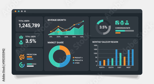 Modern Dashboard UI Design: Analytics, Charts, and Data Visualization