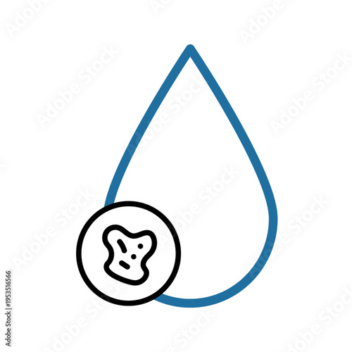 Simple linear blood cancer icon in Cerulean colors from the World Cancer Day icon set
