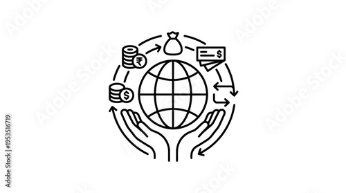 Global Finance and Money Transfer Concept