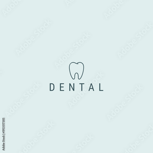 Dental logo style icon design template vector illustration