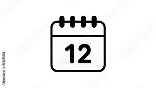 New Year Calendar Vector Icon Illustration