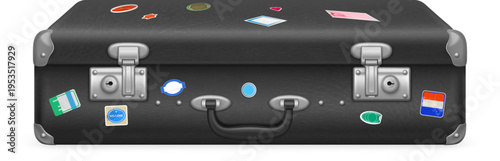 Suitcase with Stickers