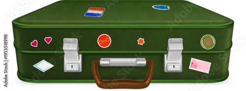 Suitcase with Stickers