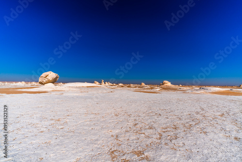 White Desert open plain in Giza, Egypt