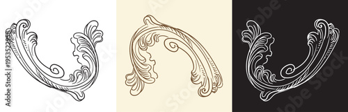 Set of hand drawn vintage design elements vector back illustration