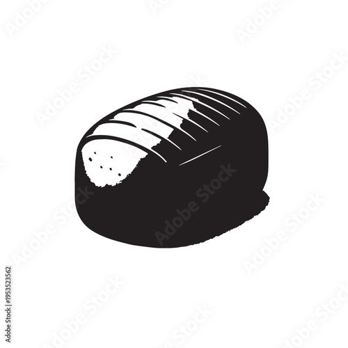 Black Meatloaf  Silhouette Vector, High Quality Illustration on White Background