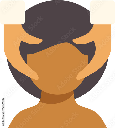 Person receiving a head massage or facial treatment in a spa for relaxation and wellness