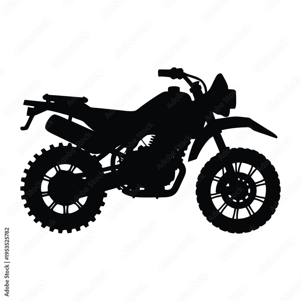 Fototapeta premium Military Tactical Motorcycle Silhouette Vector