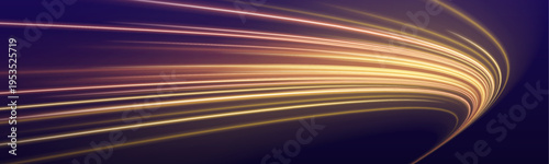 Dynamic multicolor speed streaks with glowing edges, smooth flow and vibrant light vector