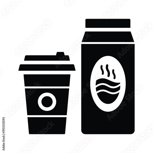 Coffee Cup and Carton Icon