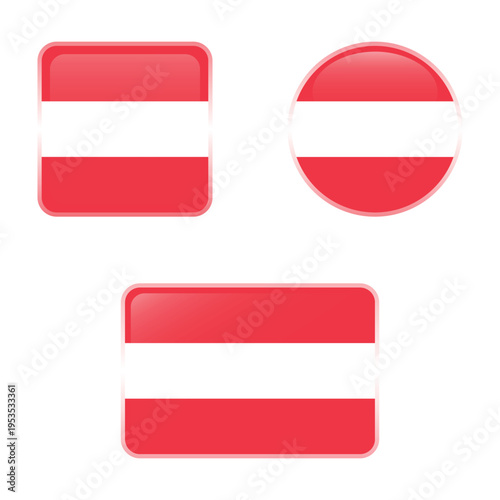 Austria glossy icons set, national flag of the Austria Free Download Austria glossy icons set, national flag of the Austria - GFXLoad