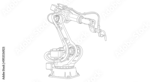 Industrial robotic arm machinery equipment.