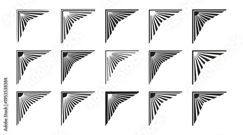 Geometric pattern repeating decorative corner elements