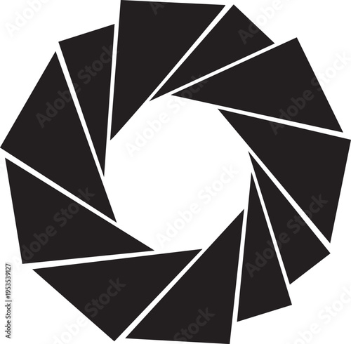 Creative geometric illustration of a black and white abstract background featuring origami paper triangles and a 3D glass crystal pattern for a business letter frame design