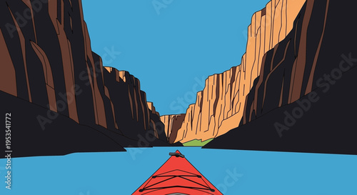 Kayaking Through a Grand Canyon-like Chasm with Red Kayak
