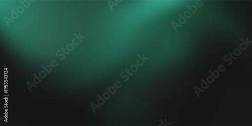 Abstract background Soft green light on dark background