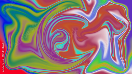 Vibrant swirling abstract spiral of red green blue purple colors dynamic fluid motion background design for modern digital art