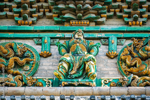 Tableau sur toile Guangsheng Temple Ornate Eaves Detail, Hongdong County, Shanxi Province