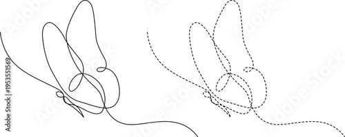 Simple religious and love symbols comparison with solid and dashed lines Vector