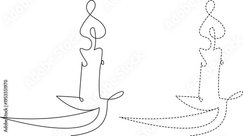 Decorative triangular bunting flags displayed in contrasting styles on horizontal strings Vector