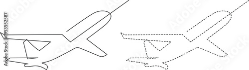 Comparison of a conventional aircraft and a conceptual flying wing design Vector