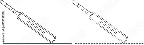 Whimsical drawings of a person dancing and a ghostly or translucent figure Vector