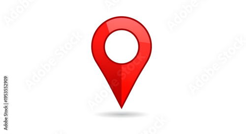 Red Location Pin Icon - Indicating a Specific Spot on a Map.