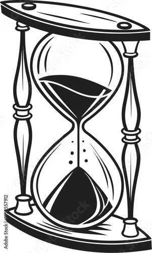 vector illustration of hourglass