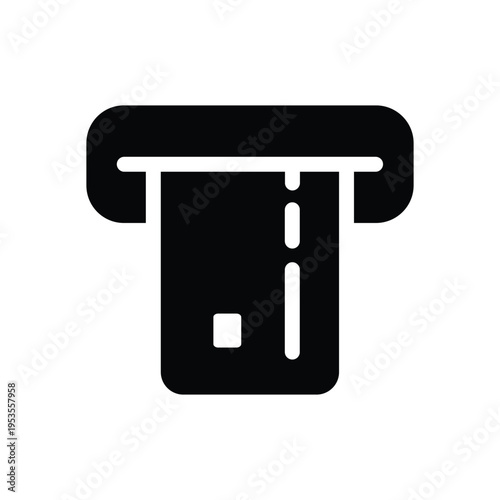 credit card slot solid icon vector design good for web or mobile app