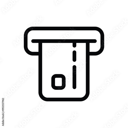 credit card slot outline icon vector design good for web or mobile app