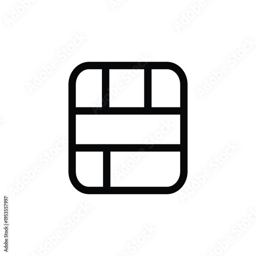 credit card chips sign outline icon vector design good for web or mobile app