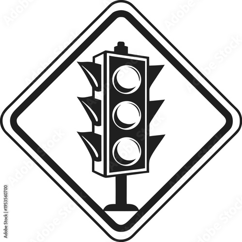 traffic light on a white background