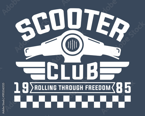 Vintage Motorcycle Badge Scooter Club Design