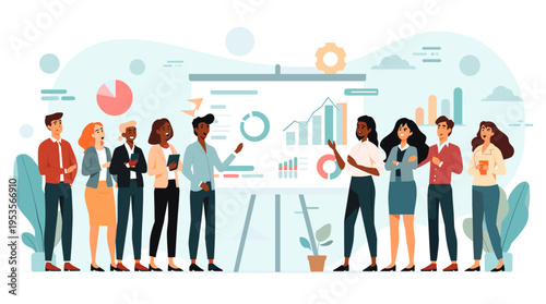 A minimalist illustration conveys a sense of forward momentum and confident progress. Ideal for articles about career growth, leadership, or workplace