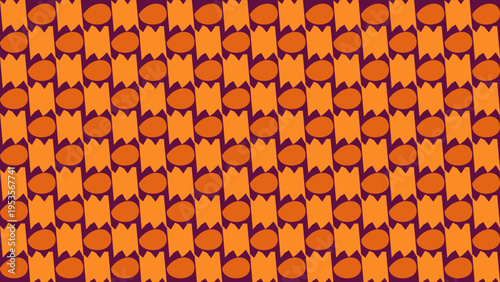 Orange and Purple Abstract Geometric Pattern