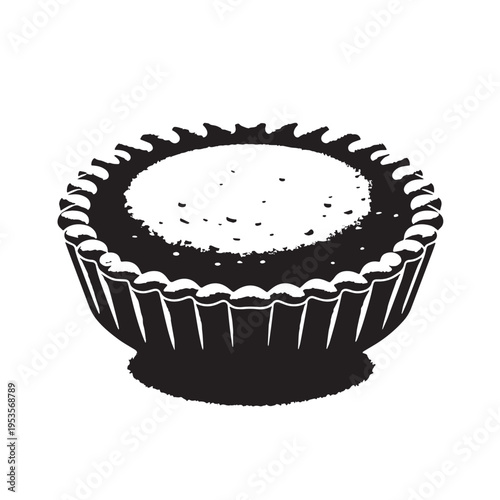 Black Quiche Silhouette Vector, High Quality Illustration on White Background