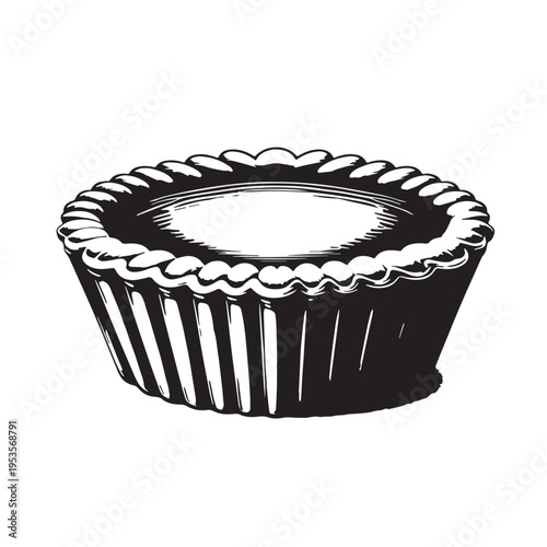 Black Quiche Silhouette Vector, High Quality Illustration on White Background